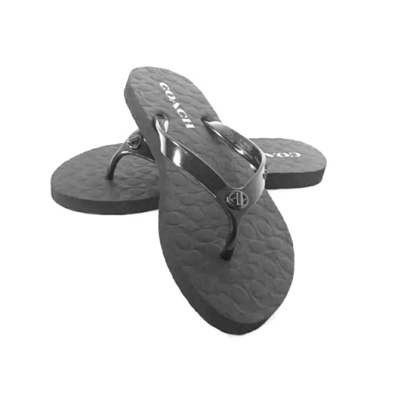 Coach Shoes - New Coach black flip flops Coach Shoes - New Coach black flip flops